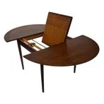 Vintage Eettafel rond ovaal Palissander Jaren 60 design, Gebruikt, Vintage, 50 tot 100 cm, Vijf personen of meer