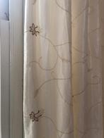 Witte gordijnen met bloemen, Ophalen, 200 cm of meer, Crème, Zo goed als nieuw