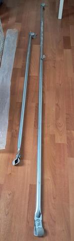 2x Verandastang voor (voor)tent , caravan 120-200 cm, staal, Caravans en Kamperen, Ophalen, Gebruikt