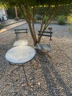 Donkerblauwe Bistroset - Brocante, Overige materialen, Gebruikt, Eettafel, Tuinset