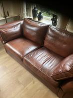 Kasteelbank 2/3 persoons, cognac kleurig leer, Ophalen