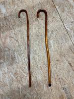 Twee houten wandelstokken, Diversen, Wandelstokken, Ophalen of Verzenden, Zo goed als nieuw