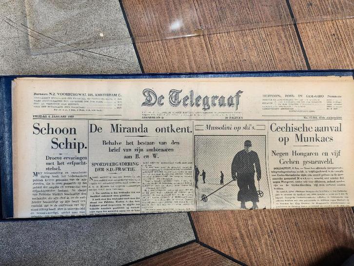 2 stuks Oude dagbladen De telegraaf 1939 en Trouw 1964, Verzamelen, Tijdschriften, Kranten en Knipsels, Krant, Nederland, 1940 tot 1960