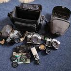 4 x Analoog spiegelreflexcamera met lenzen- allees in 1 koop, Audio, Tv en Foto, Fotocamera's Analoog, Verzenden, Gebruikt, Spiegelreflex