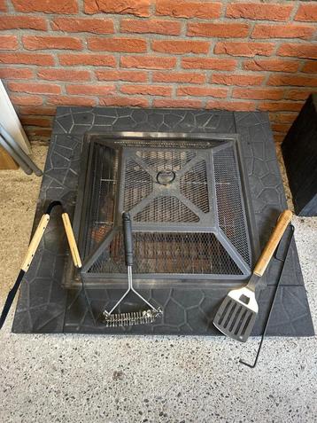 Vuurkorf en/of barbequetafel beschikbaar voor biedingen