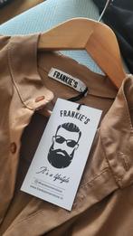 2 heren blouses Frankies getailleerd en stretch maat L, Ophalen of Verzenden, Nieuw, Bruin