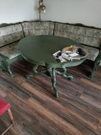 Oostenrijkse Eethoek Bank met Biedermeier Tafel, Ophalen, Gebruikt, 150 tot 200 cm, Rond