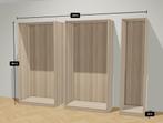 3x IKEA Pax Kastframe, wit gebeitst eiken effect, Huis en Inrichting, Kasten | Kledingkasten, Ophalen, Met plank(en), 200 cm of meer