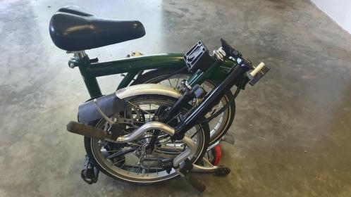 Brompton vouwfiets groen, Fietsen en Brommers, Fietsen | Vouwfietsen, Gebruikt, Brompton, 14 tot 16 inch, Totaal opvouwbaar, Versnellingen
