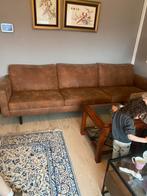 3-zits bank bruin velvet, 250 tot 300 cm, 75 tot 100 cm, Ophalen of Verzenden, Zo goed als nieuw