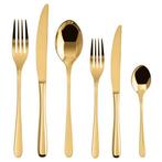 Bestekset Goud - 6/3-delig - Verhuur - Dinner - Luxe, Ophalen, Zo goed als nieuw, Verjaardag