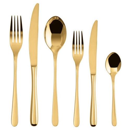 Bestekset Goud - 6/3-delig - Verhuur - Dinner - Luxe, Hobby en Vrije tijd, Feestartikelen | Verhuur, Zo goed als nieuw, Verjaardag