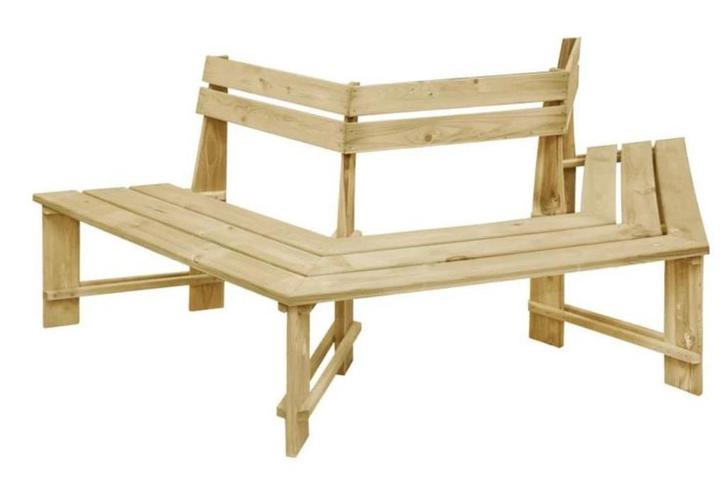 Boombank parkbank halfrond hout ø240 GRATIS BEZORGD!, Tuin en Terras, Tuinwanddecoratie, Nieuw, Verzenden
