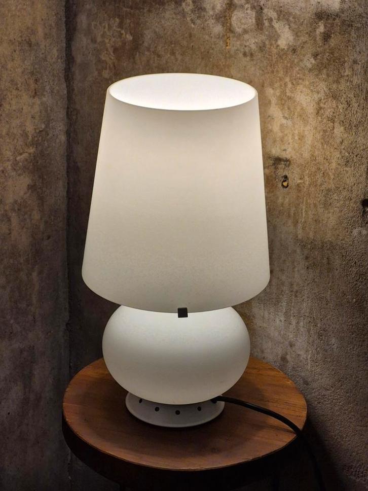 Design fontana arte 1853 ingrand tafellamp S, Huis en Inrichting, Lampen | Tafellampen, Zo goed als nieuw, Minder dan 50 cm, Glas