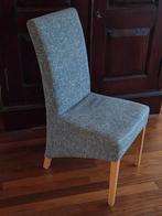 Setprijs 6 gestoffeerde stoelen met houten poten, Huis en Inrichting, Stoelen, Ophalen, Gebruikt, Bruin, Vijf, Zes of meer stoelen