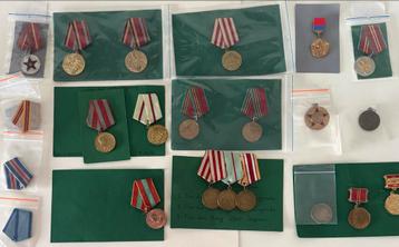 Sovjet Medailles Collectie 19 stuks 3 ribbons Russisch beschikbaar voor biedingen