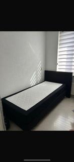 Box spring, Ophalen, Gebruikt, Eenpersoons, Zwart