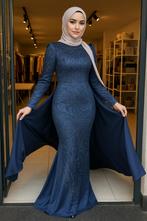 Elegante abiye / avondjurk / galajurk - Maat 42, Kleding | Dames, Blauw, Maat 42/44 (L), Nieuw, Ophalen of Verzenden