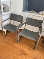 Nog erg mooie vintage eetkamerstoelen bureaustoel gratis, Huis en Inrichting, Stoelen, Ophalen, Zo goed als nieuw, Grijs, Twee