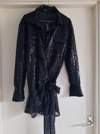 Boohoo Shirt dress zwart glitter maat 36, Nieuw, Ophalen of Verzenden, Maat 36 (S), Zwart