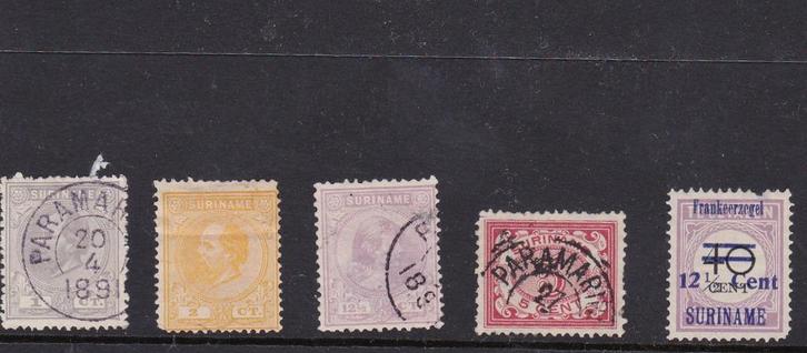 Suriname collectie 1873-1926 Hoge catalogus B keus, Postzegels en Munten, Postzegels | Suriname, Gestempeld, Ophalen of Verzenden