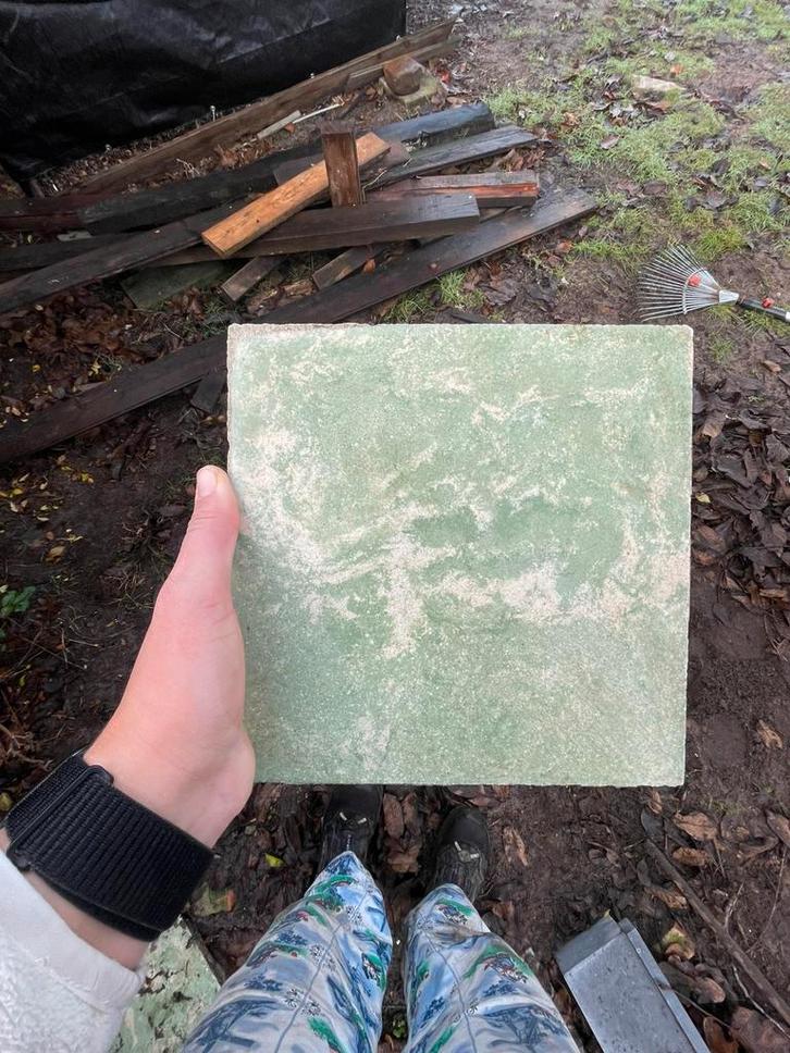 Tegel 20x20, Doe-het-zelf en Verbouw, Tegels, Gebruikt, Vloertegels, Keramiek, Minder dan 20 cm, Minder dan 5 m², Ophalen