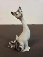 Vintage Porseleinen Kat Beeldje, Antiek en Kunst, Ophalen of Verzenden