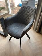 6 Mooie grijze stoelen met armleuning, Ophalen, Zo goed als nieuw, Metaal, Eén