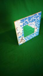 Dutch Delfts Blue Mirror | Traditional Mosaïc | White, Minder dan 50 cm, Gebruikt, Verzenden, Vierkant