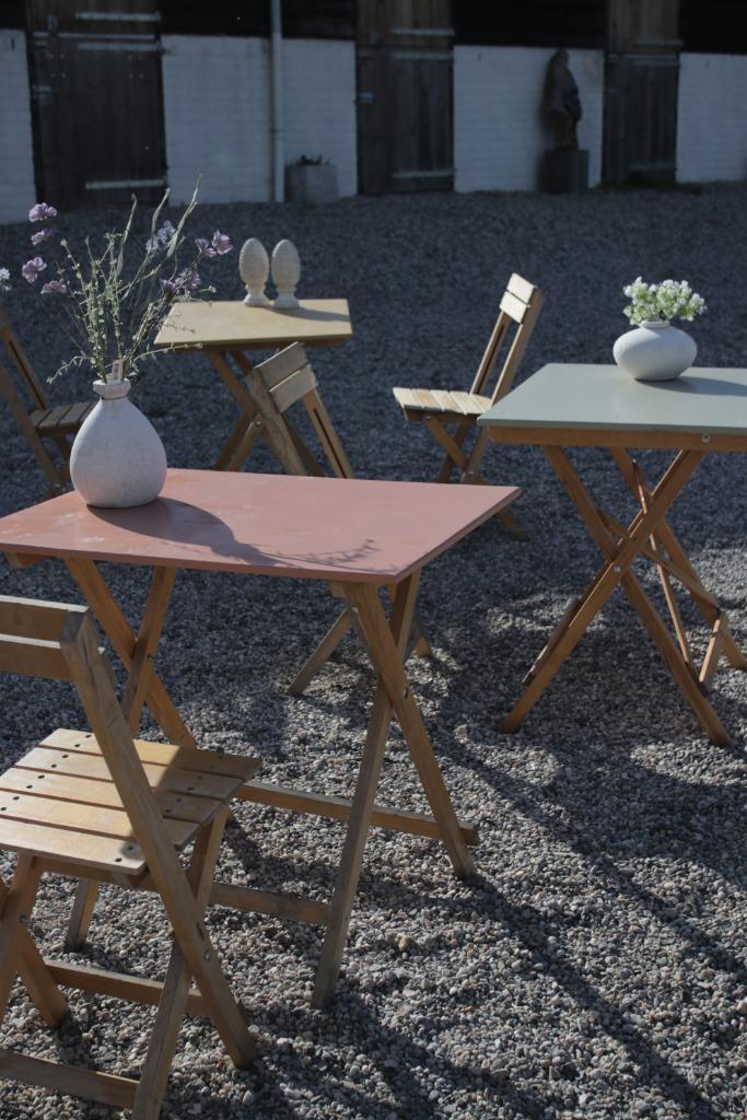 Vintage houten klaptafels | horeca | bruiloft, Huis en Inrichting, Tafels | Eettafels, Gebruikt, 50 tot 100 cm, 50 tot 100 cm