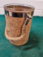 pot glas met kurk en touw, Ophalen of Verzenden
