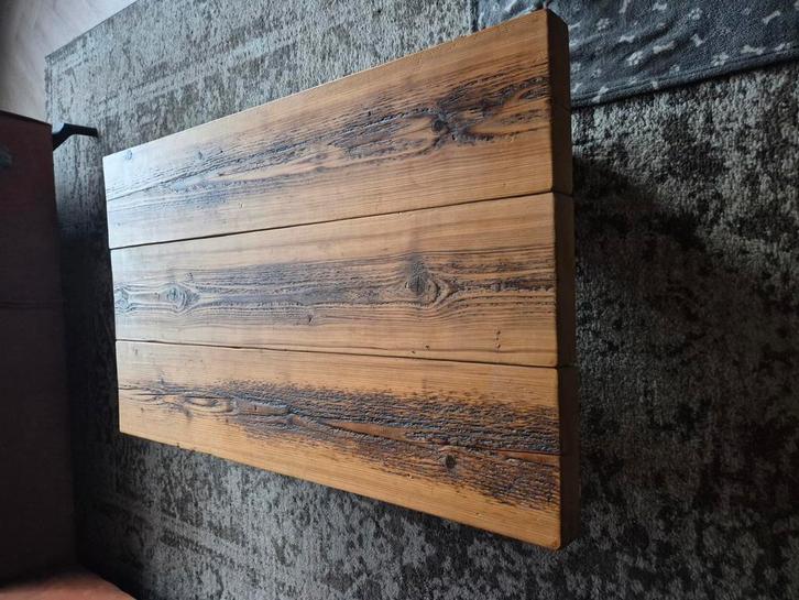 Salontafel bielzen look met Zwenkwielen, Huis en Inrichting, Tafels | Salontafels, Zo goed als nieuw, Minder dan 50 cm, 50 tot 100 cm