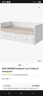 Ikea Hemnes bed, Gebruikt, Wit, Tweepersoons, Ophalen of Verzenden