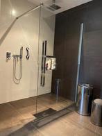Glazen douchewand, Doe-het-zelf en Verbouw, Sanitair, Ophalen, Zo goed als nieuw, Chroom, Douche