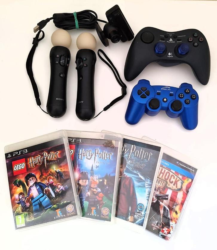 PS3 games + motion controllers + extra's, Spelcomputers en Games, Spelcomputers | Sony PlayStation Consoles | Accessoires, Gebruikt