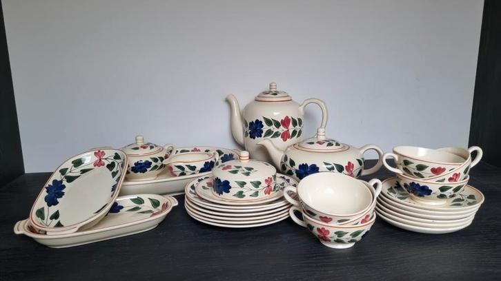 Vintage Brabants Bont/Boerenbont servies, Antiek en Kunst, Antiek | Servies compleet, Ophalen of Verzenden