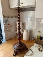 Houtsnijwerk lampenvoet 75 cm hoog, Antiek en Kunst, Antiek | Lampen, Ophalen