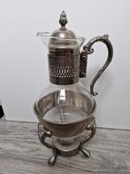 Verzilverde Koffie / Thee kan met warmhouder, Antiek en Kunst, Ophalen of Verzenden