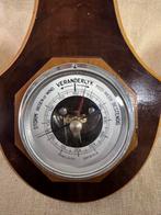 Vintage Wandbarometer met Thermometer - Jaren '60/'80 Hout, Antiek en Kunst, Antiek | Gereedschap en Instrumenten, Ophalen