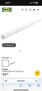 IKEA Gordijnroede met afdicht dop excl. bevestiging, Huis en Inrichting, Ophalen, Gebruikt, Wit, 200 cm of meer