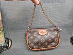 Super mini pochette bruin monogram logo schouderketting, Ophalen of Verzenden, Zo goed als nieuw, Bruin