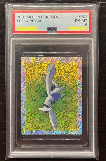 Lugia Merlin Pokemon 3 sticker - 2001 HOLO PRISMATIC PSA 6 beschikbaar voor biedingen