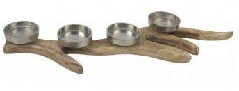 Nieuw, Mars&More houten kandelaar, GEWEI, €34,50 nu €20,00, Antiek en Kunst, Antiek | Kandelaars, Overige materialen, Ophalen of Verzenden