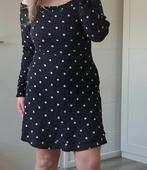 H&M zwarte midi jurk met witte stippen, off shoulder, Kleding | Dames, Jurken, H&M, Zwart, Ophalen of Verzenden, Zo goed als nieuw