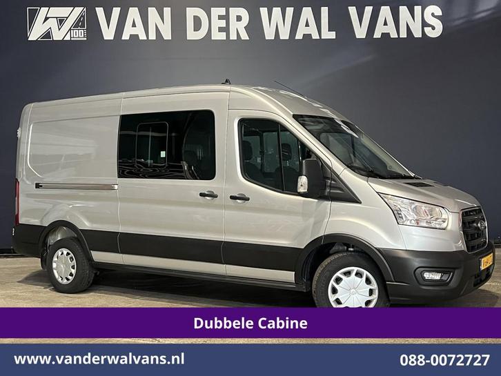 Ford Transit 2.0 TDCI 131pk L3H2 Dubbele Cabine Euro6 Airco, Auto's, Bestelauto's, Bedrijf, Te koop, ABS, Airconditioning, Alarm