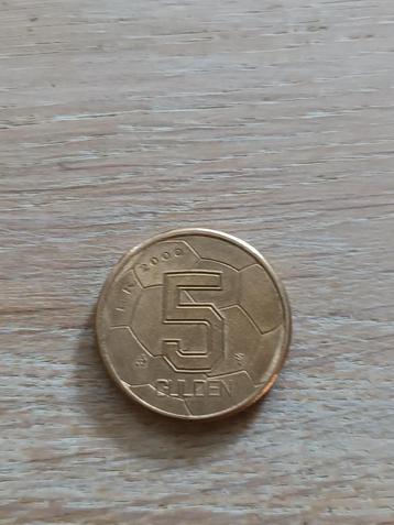 munt 5 gulden Europees voetbal 2000 beschikbaar voor biedingen