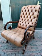 Chesterfield Victoria Library Chair., Huis en Inrichting, Fauteuils, Hout, Zo goed als nieuw, Ophalen