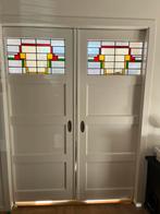 Glas in lood schuifdeuren, Doe-het-zelf en Verbouw, Deuren en Horren, Ophalen, Binnendeur, 200 tot 215 cm, Glas