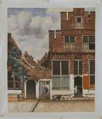 Vermeer: het straatje in Delft, olieverf reproductie, Antiek en Kunst, Kunst | Schilderijen | Klassiek, Verzenden