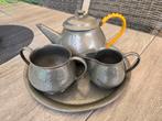 Antiek Tinnen thee/koffie set  period pewter 123 merk, Antiek en Kunst, Antiek | Tin, Ophalen